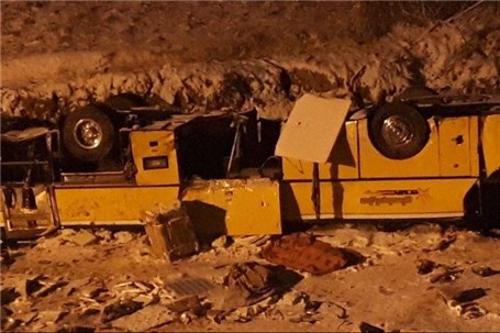 ۱۹ کشته در واژگونی اتوبوس تهران-کلاله